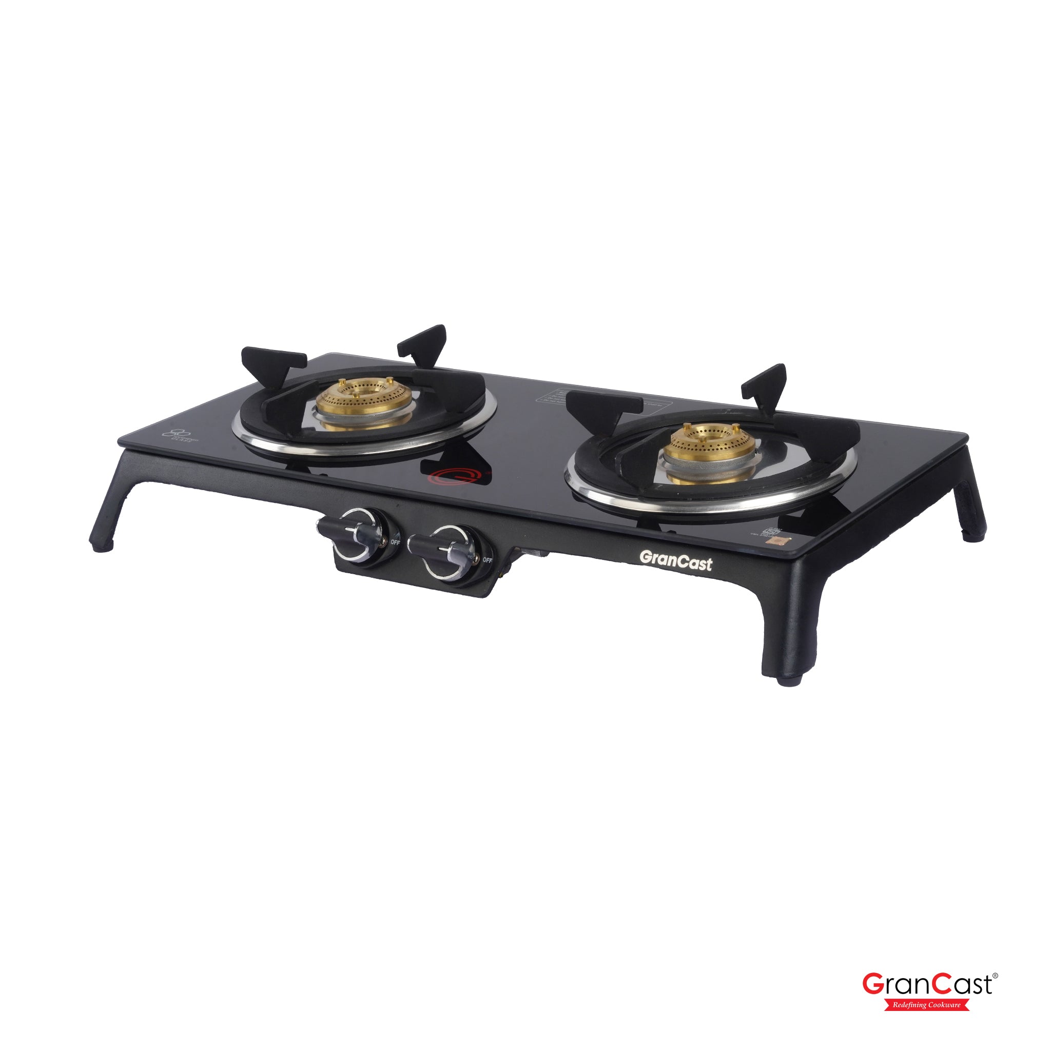 2B TOUGHNED GLASS TOP CAST IRON GAS STOVE