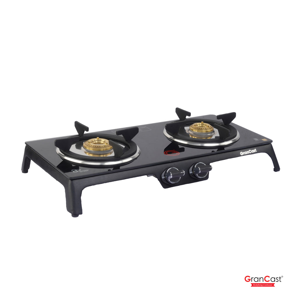 2B TOUGHNED GLASS TOP CAST IRON GAS STOVE