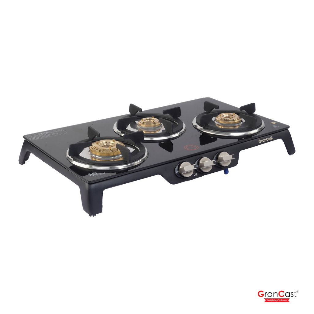 3B TOUGHNED GLASS TOP CAST IRON GAS STOVE