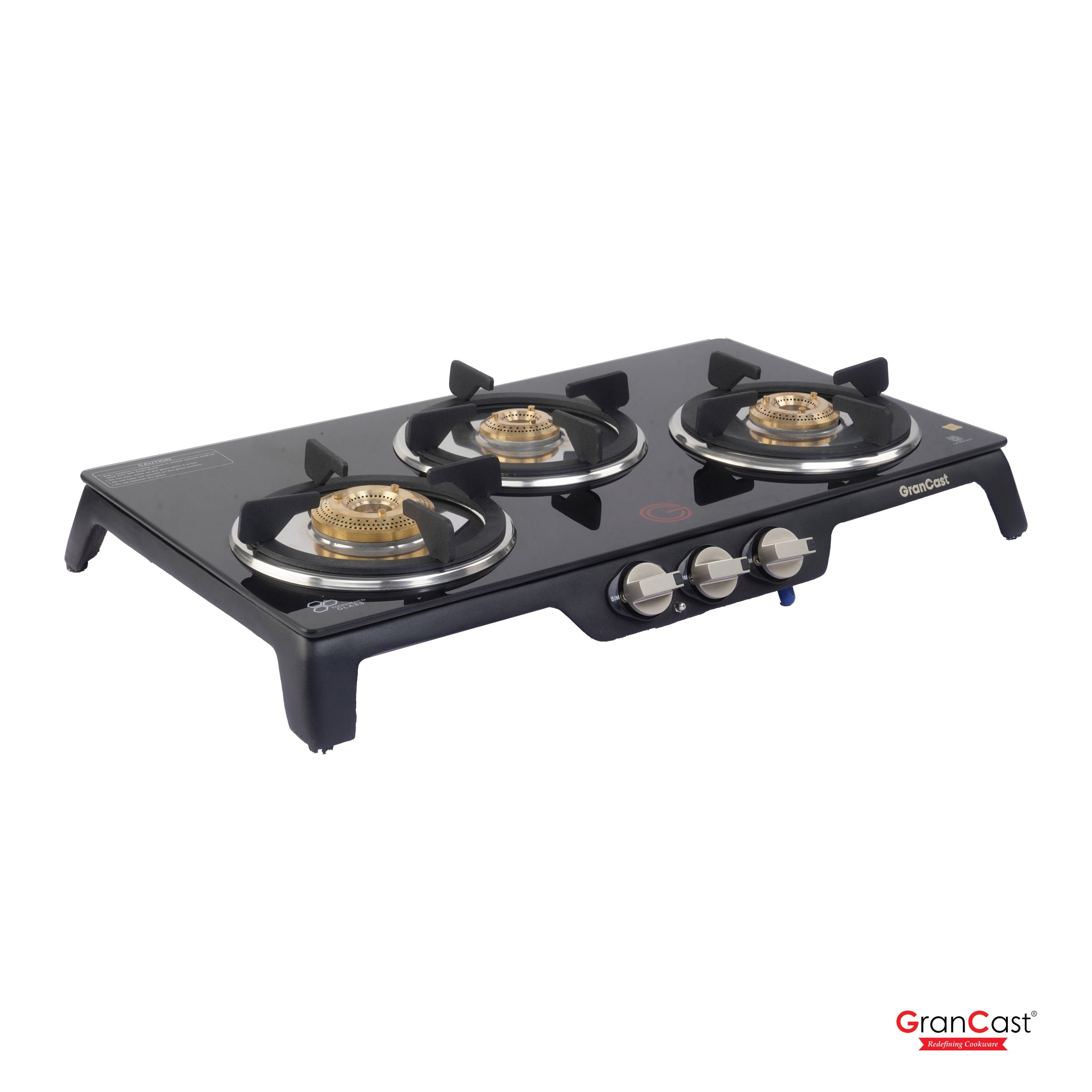 3B TOUGHNED GLASS TOP CAST IRON GAS STOVE