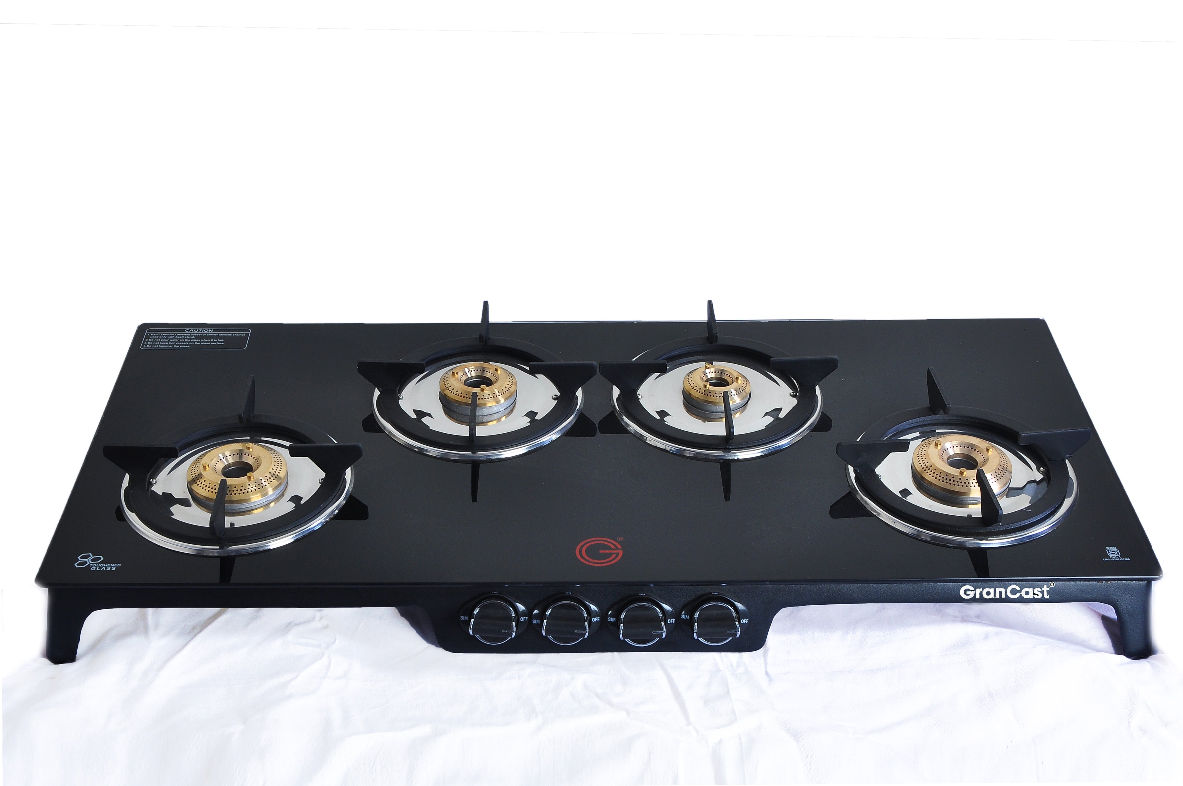 4B SLIM TOUGHNED GLASS TOP CAST IRON GAS STOVE