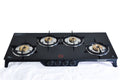 4B RECTANGLE TOUGHNED GLASS TOP CAST IRON GAS STOVE