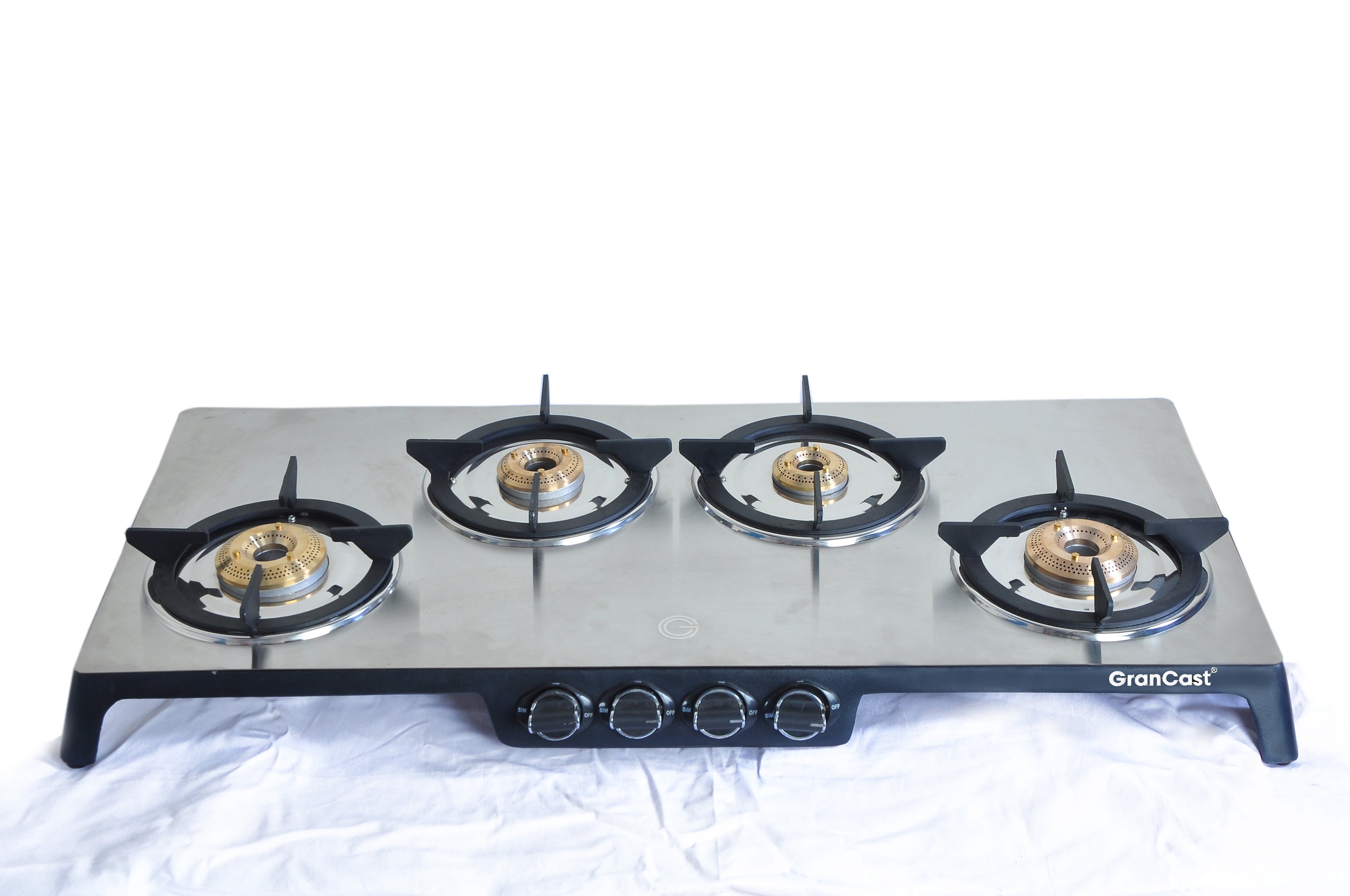 4B RECTANGLE STAINLESS STEEL TOP CAST IRON GAS STOVE