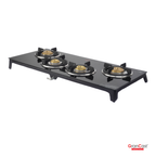 4B RECTANGLE TOUGHNED GLASS TOP CAST IRON GAS STOVE