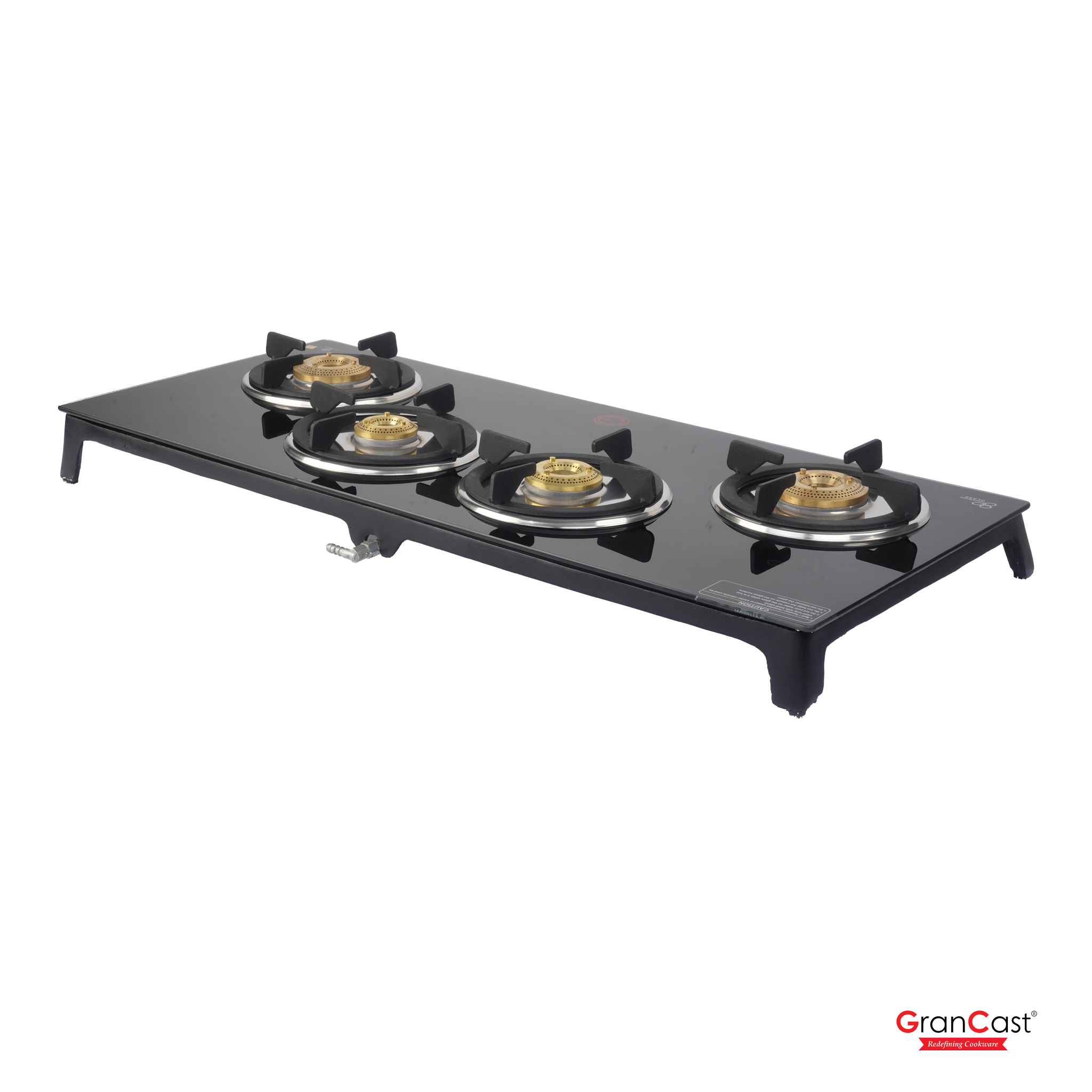 4B RECTANGLE TOUGHNED GLASS TOP CAST IRON GAS STOVE