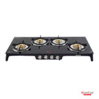 4B RECTANGLE TOUGHNED GLASS TOP CAST IRON GAS STOVE