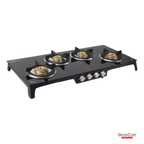 4B RECTANGLE TOUGHNED GLASS TOP CAST IRON GAS STOVE