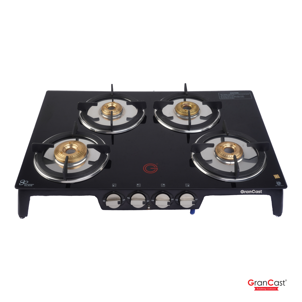 4B SLIM TOUGHNED GLASS TOP CAST IRON GAS STOVE