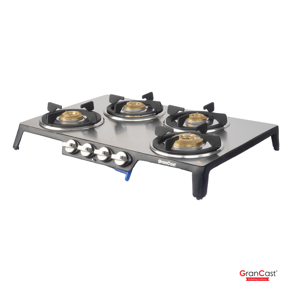4B SLIM STAINLESS STEEL TOP CAST IRON GAS STOVE