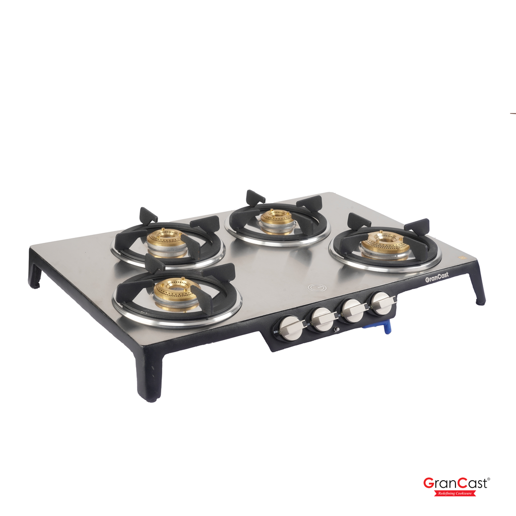 4B SLIM STAINLESS STEEL TOP CAST IRON GAS STOVE