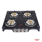 4B SQUARE TOUGHNED GLASS TOP CAST IRON GAS STOVE
