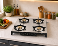 4B SQUARE STAINLESS STEEL TOP CAST IRON GAS STOVE